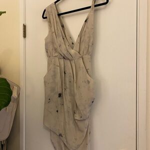 Ever Silk Asymmetrical Printed Dress